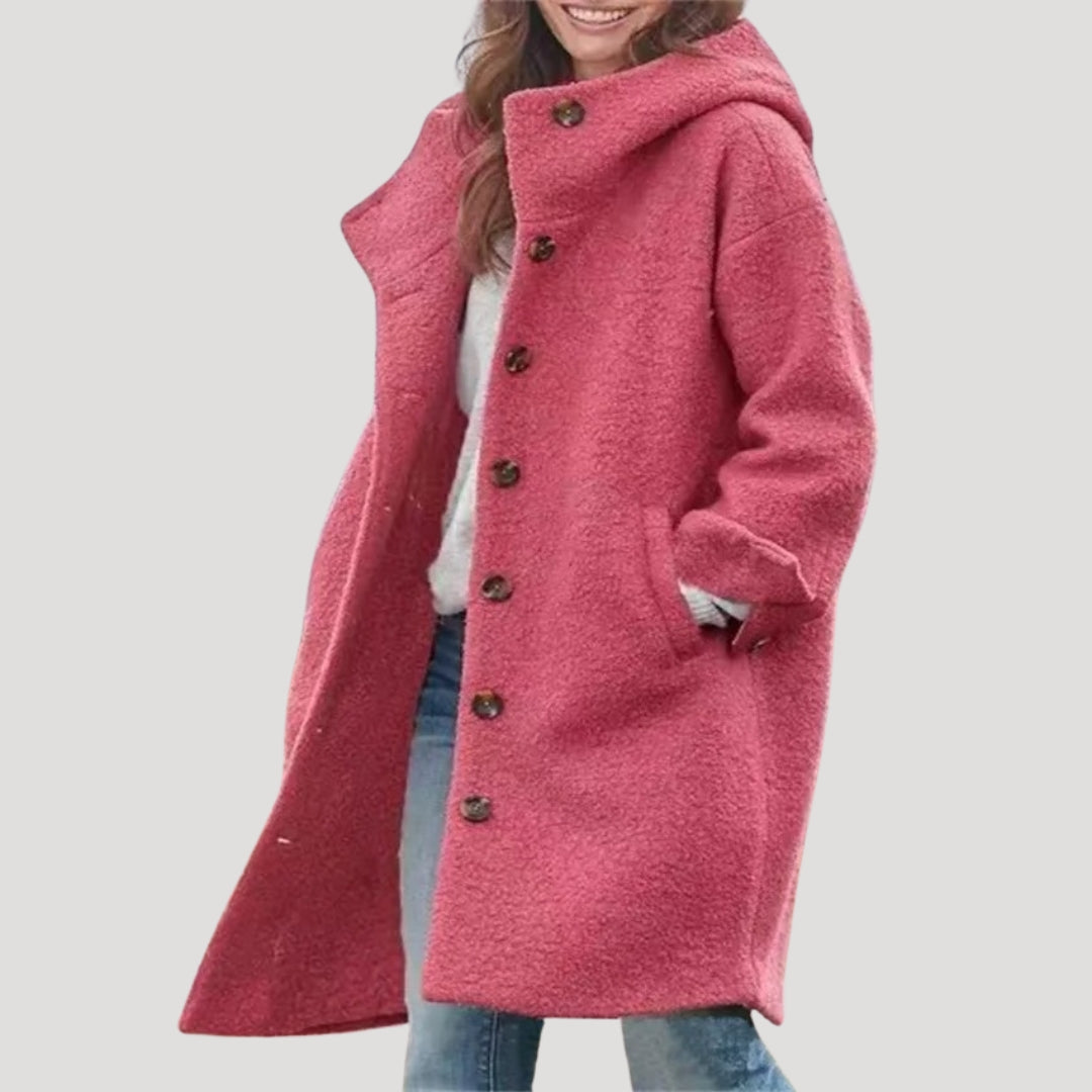 Drune | Damen Wintermantel langer Wollmischung Oversized Jacke