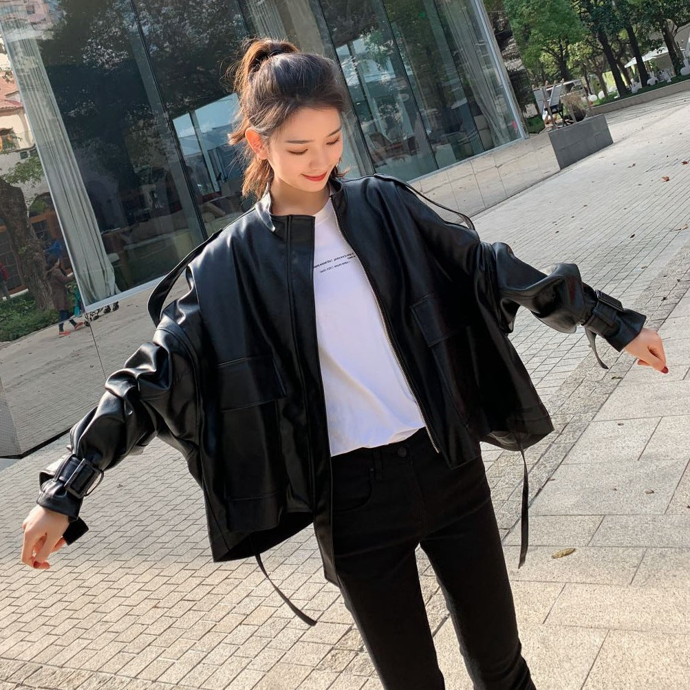 Drune | Damen Lederjacke Mit Box Cut