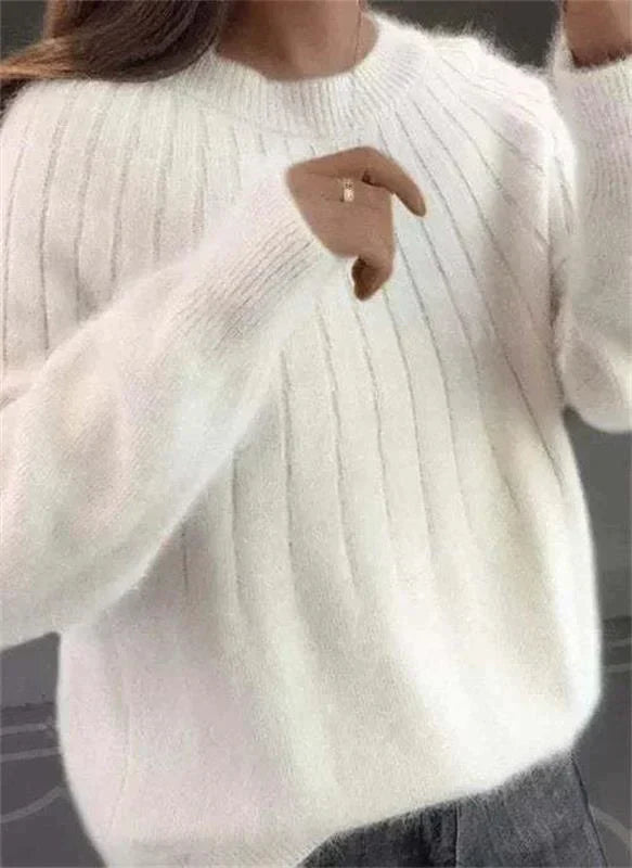 Drune | Flauschiger Cashmere Ähnlicher Strickpullover