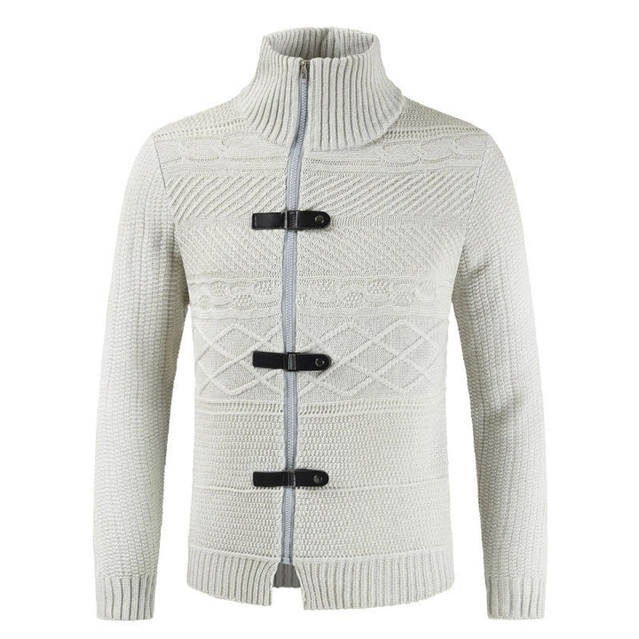 Drune | Rollkragenpullover mit stylischem Reißverschluss und Knopfverschluss