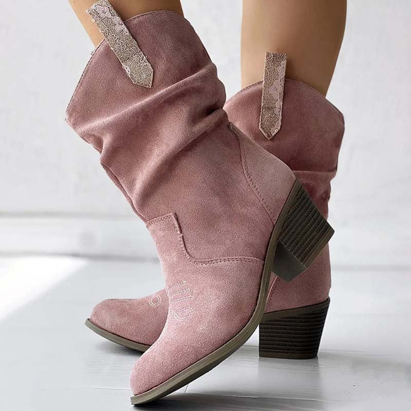 Drune | Vintage-Stiefel Mit Klobigem Absatz