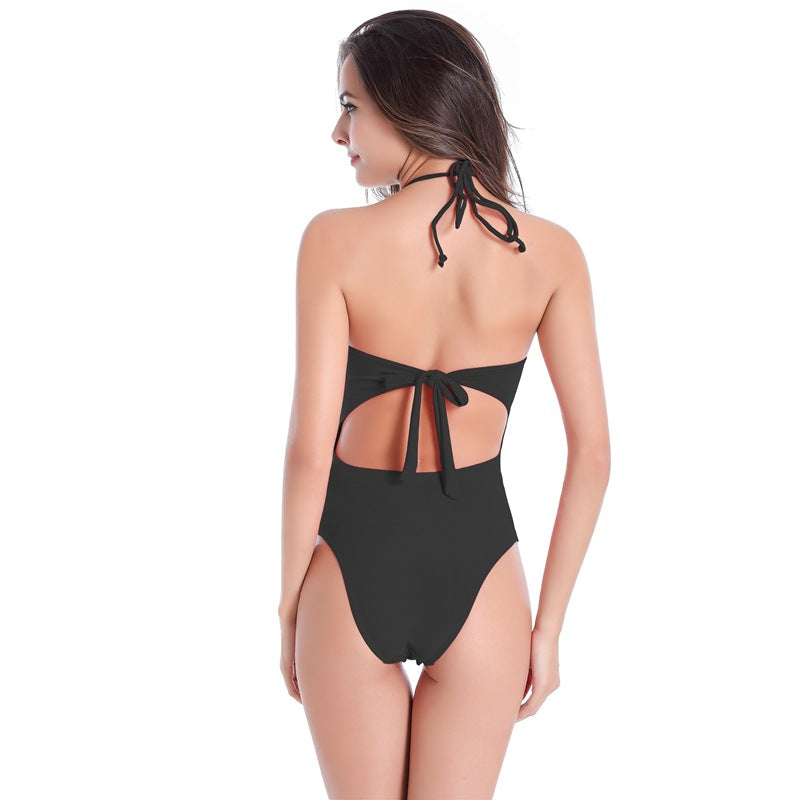 Damen Einteiliger Badeanzug mit tiefem Rückenausschnitt und raffiniertem Cut-Out Drune