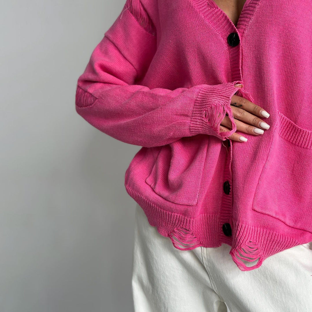 Drune | Ausgewaschene Strickjacke für Damen
