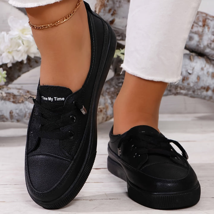 Damen Schnürung Orthopädische Flache Schuhe Drune