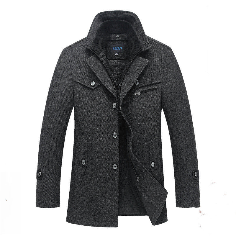 Drune | Warmer knielanger Trenchcoat für Männer