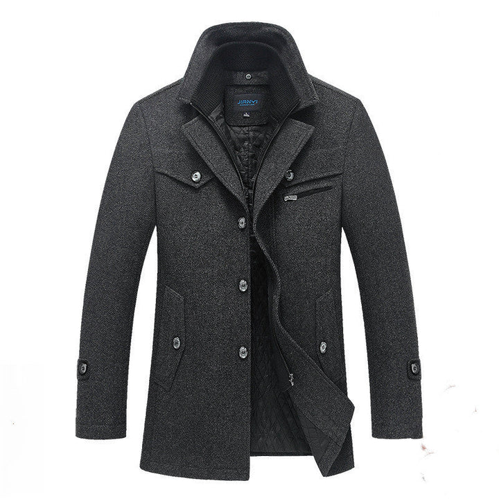 Drune | Warmer knielanger Trenchcoat für Männer