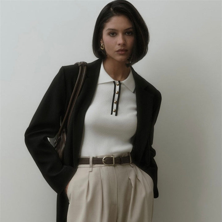Drune | Strick Polo Für Damen