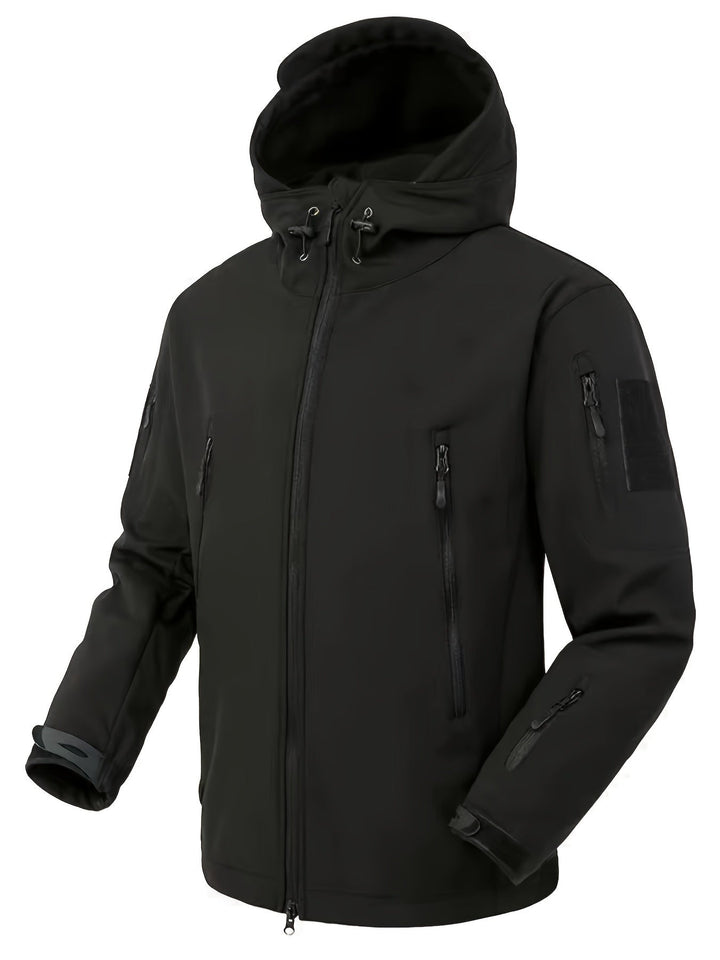 Drune | Kapuzen-Outdoorjacke Mit Sicheren Reißverschlusstaschen Für Herren - Perfekt für Outdoor-Aktivitäten