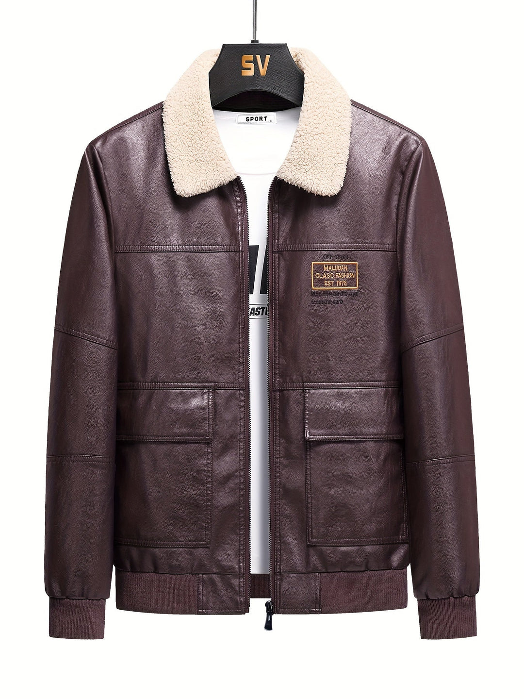 Drune | lässige vegane Wildleder-Fleecejacke für Männer - Ideal für Herbst/Winter