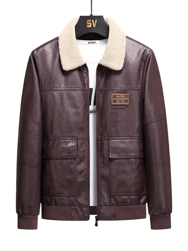 Drune | lässige vegane Wildleder-Fleecejacke für Männer - Ideal für Herbst/Winter