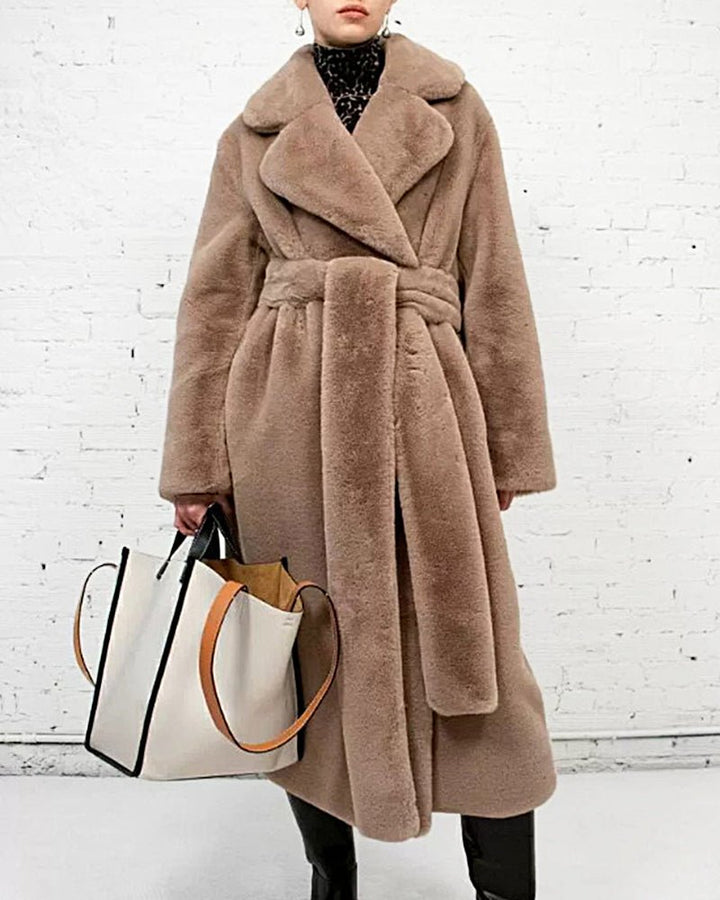 Drune | Übergroßer Kunstpelzmantel - Ultra-weiche Wärme - Langschnitt Design - Winter Glam