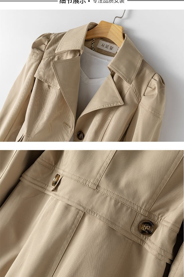 Drune | Schlanker Damen Trenchcoat Im Koreanischen Stil Für Frühling Und Herbst