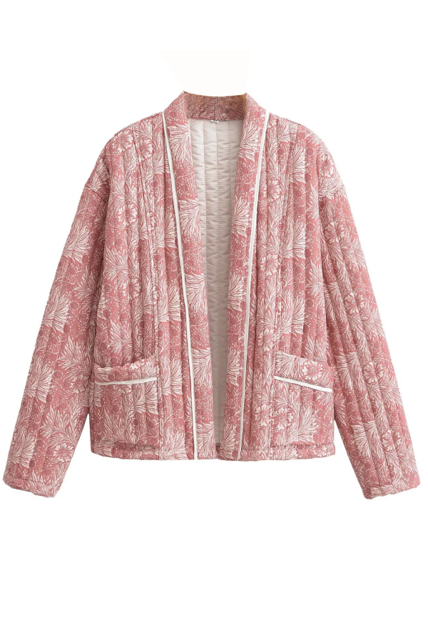 Drune | Fashion Vielseitiger Bedruckter Cardigan Langarm Baumwolljacke
