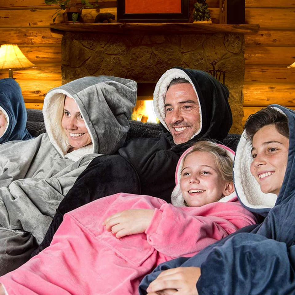 Drune | Weiches Kapuzenpullover-decke Polyester Bequem und Warm