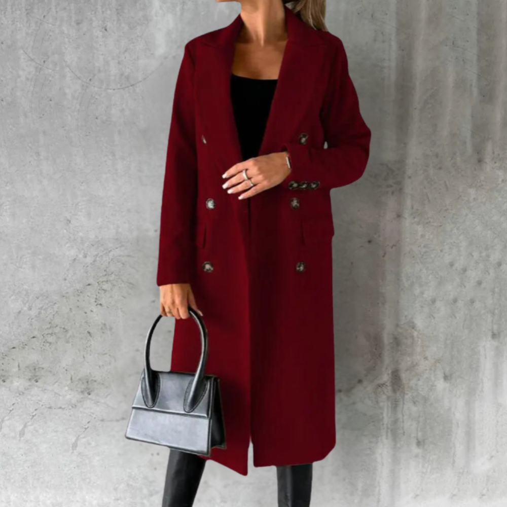 Drune | Eleganter Langer Mantel Für Damen