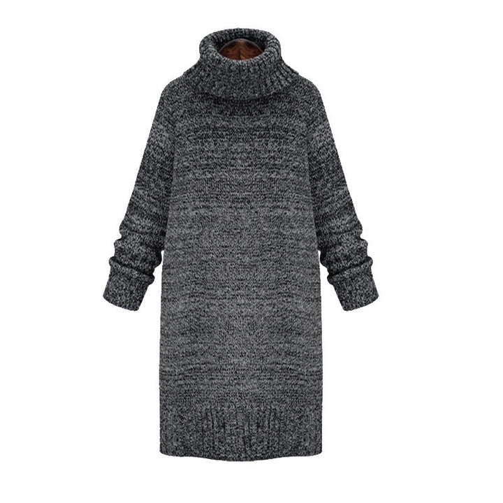 Damen Strickkleid mit hohem Rollkragen und lässigem Schnitt Drune