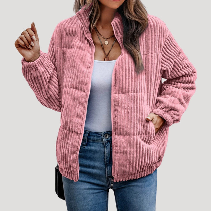Drune | Damen Cordjacke mit Fleece-Futter Winterstil