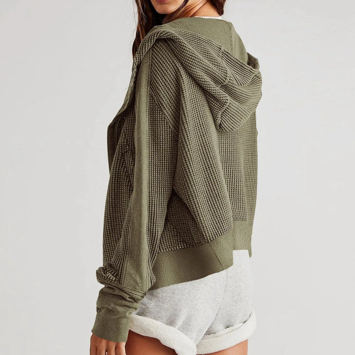 Drune | Lässiger Hoodie mit Strukturiertem Gewebe Weich und Bequem Perfekt Für Den Alltag