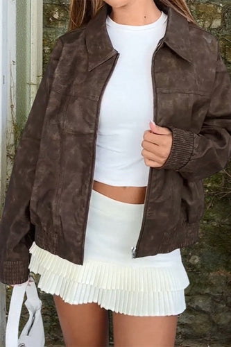Drune | Druck Stehkragenjacke