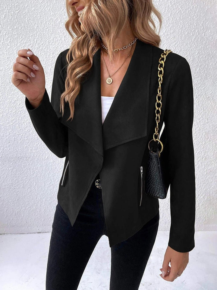 Drune | Kunstlederjacke - Leicht & Schick - Offenes Vorderdesign - Vielseitige Schicht