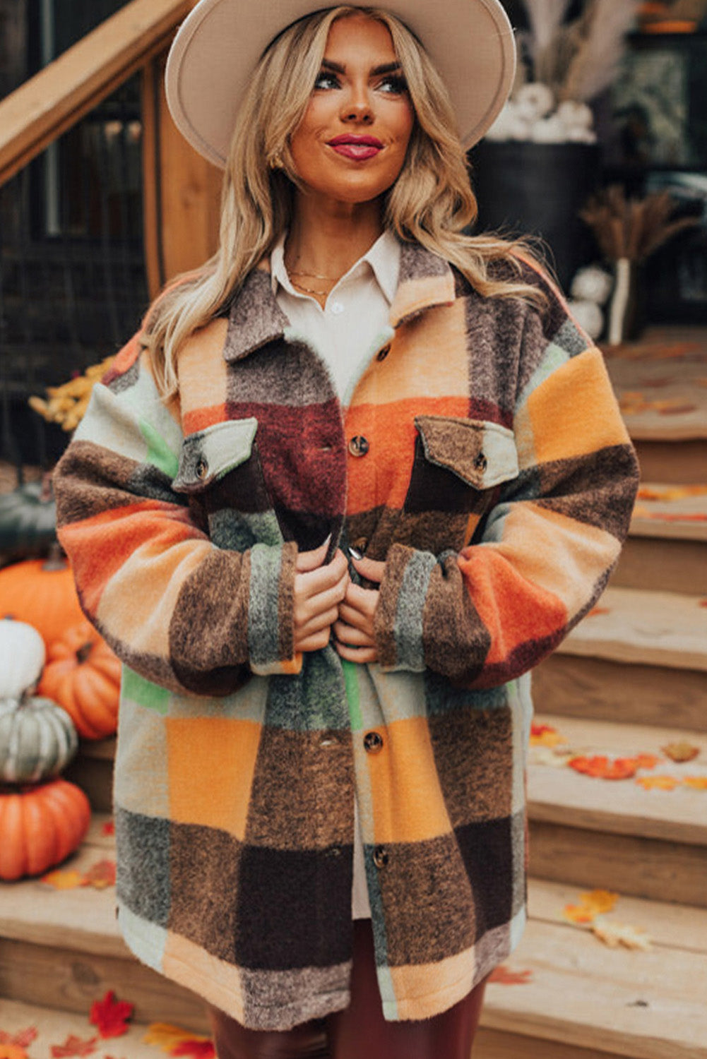 Drune | Karierte Wolljacke Polyester-mischung Bunt und Warm
