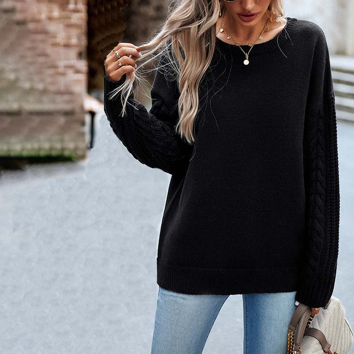 Drune | Pullover Aus Einfarbiger Strickware mit Schlichtem Design