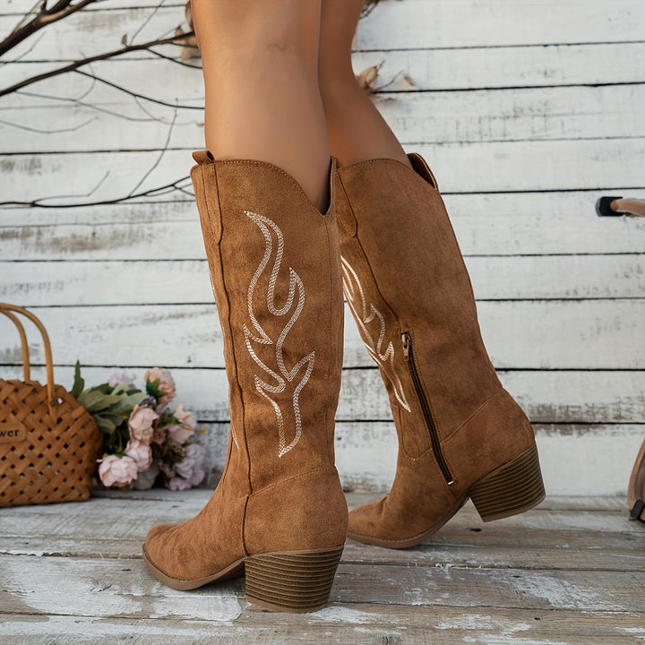 Drune | Cowboy-Stiefel mit Blockabsatz und Spitzem Zeh