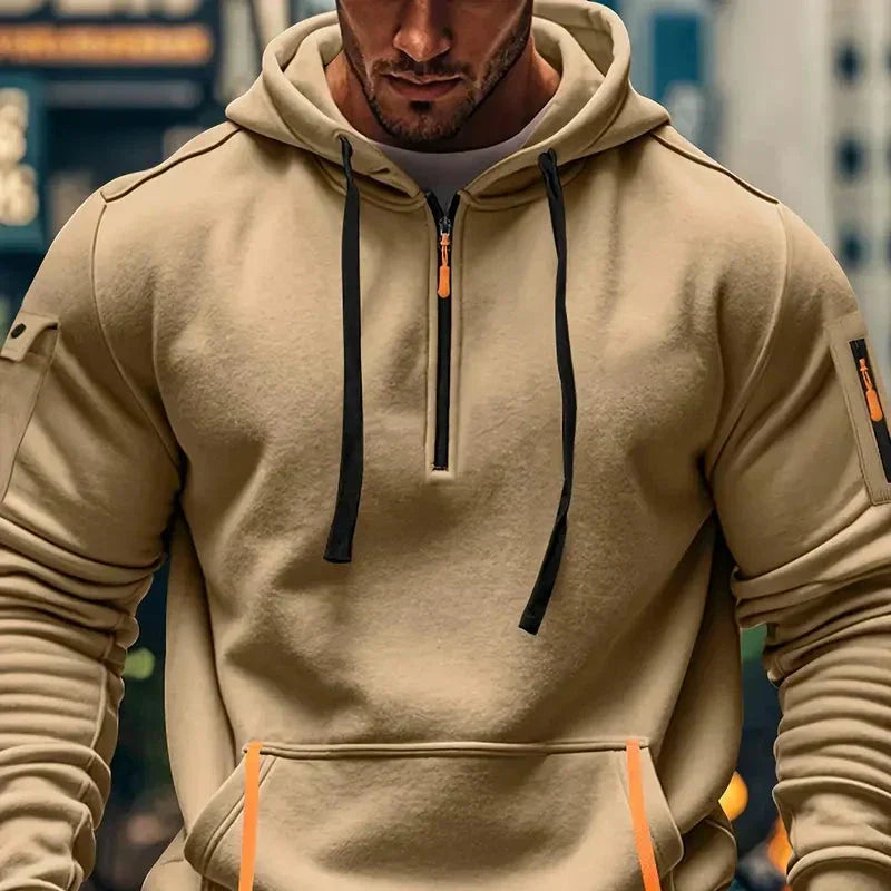 Drune | Herren Sweatshirt mit Kapuze und Taschen