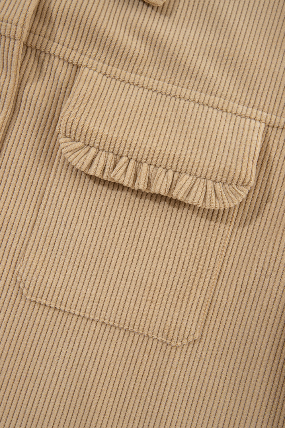 Drune | Cordurahemdjacke mit Rüschendetails Baumwollmischung Elegant und Modern
