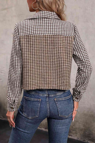 Drune | Kragenhals Knopf Vorderseite Taschenjacke