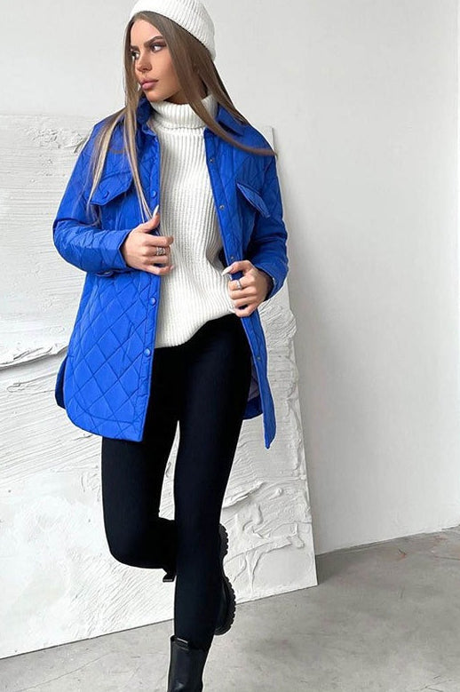 Drune | Lang geschnittene diamantgesteppt Pufferjacke