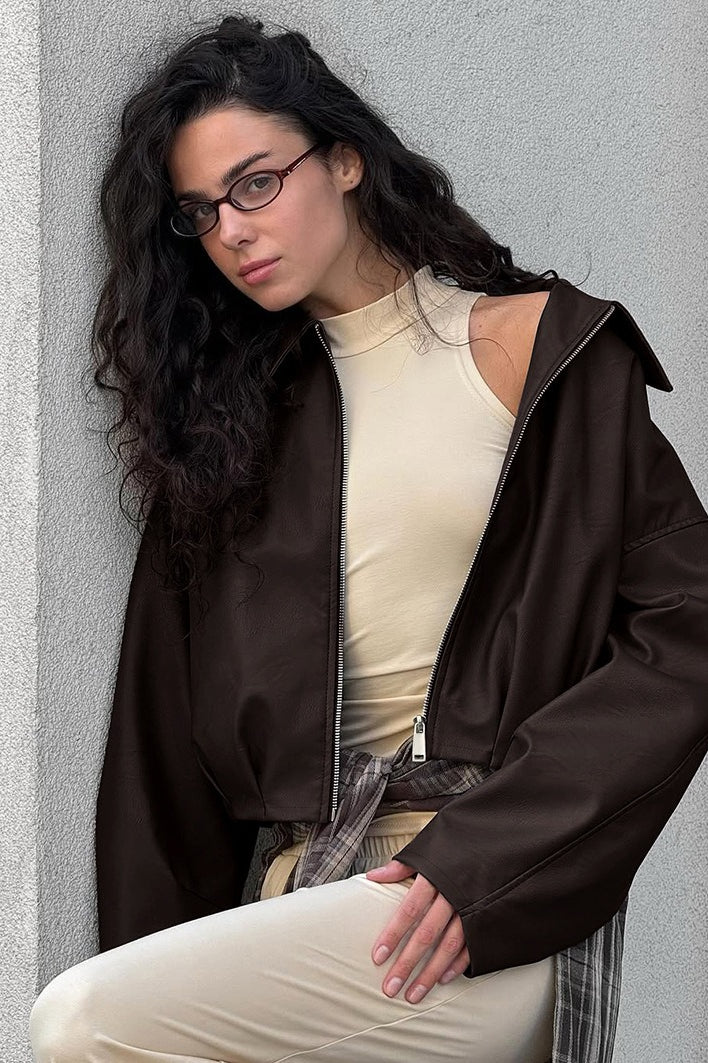 Drune | Wildleder Moto Stil Jacke