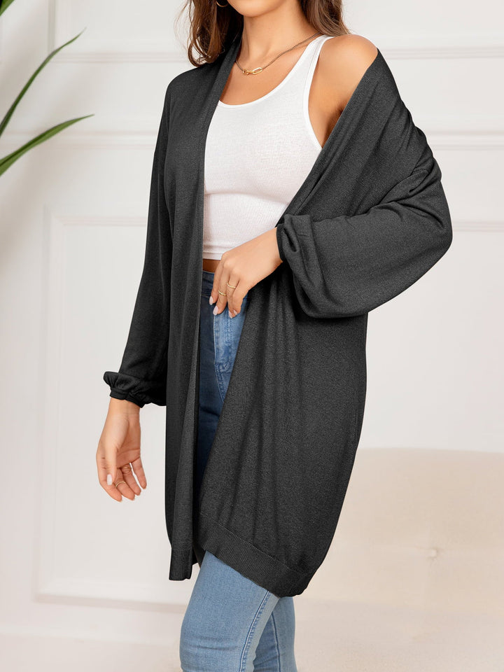 Drune | Gefallen Schulter Offene Front Langarm Cardigan