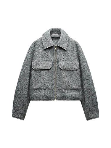 Drune | Stil Bouclé Graue Jacke