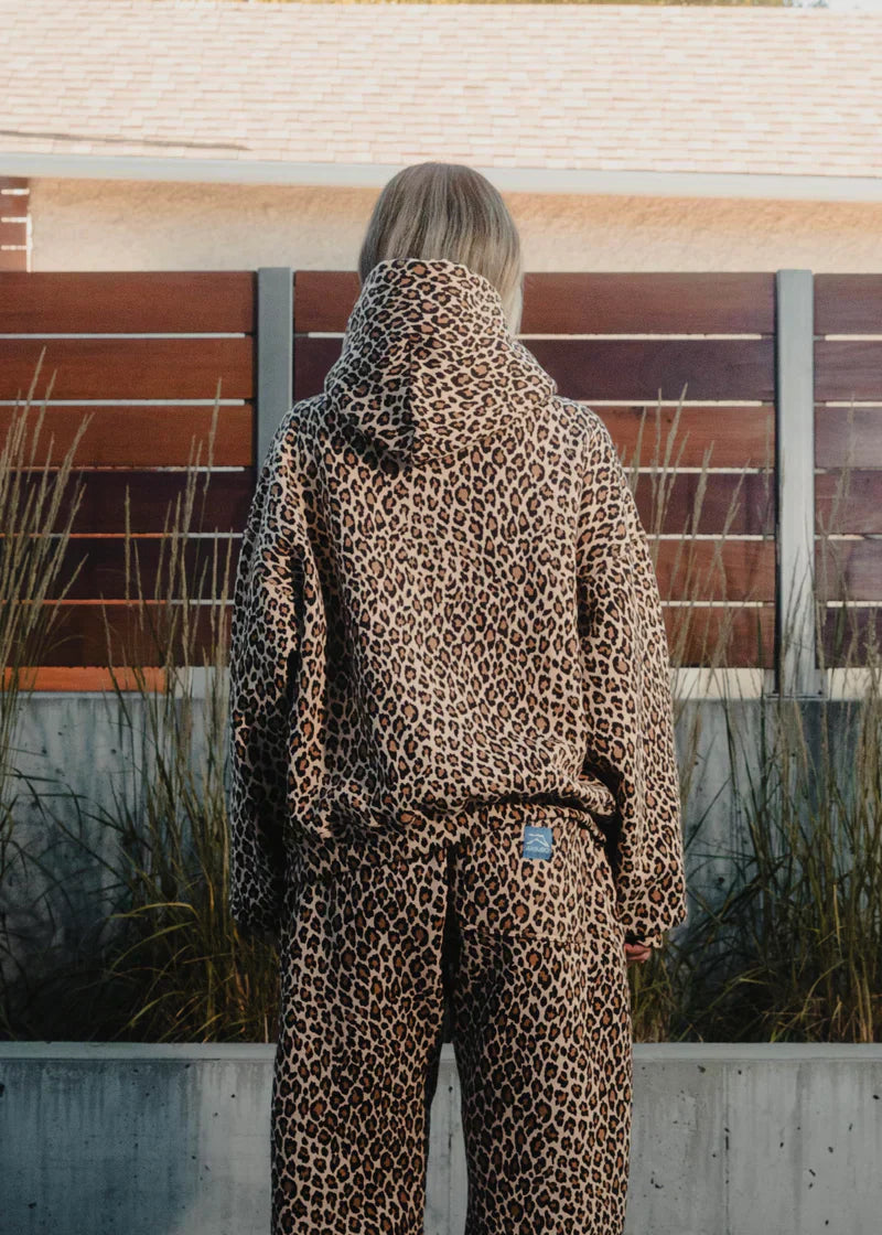 Drune | Unisex Stilvoller Leopardenmuster Hoodie
