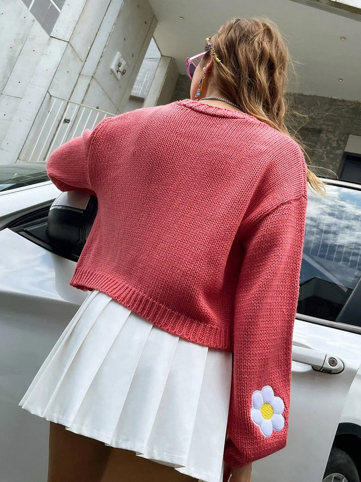 Drune | Geblümter Strick-Cardigan für Damen
