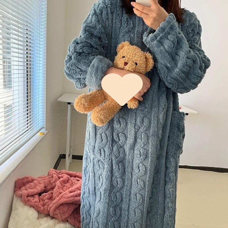 Drune | Winter korallen Samt-Homewear