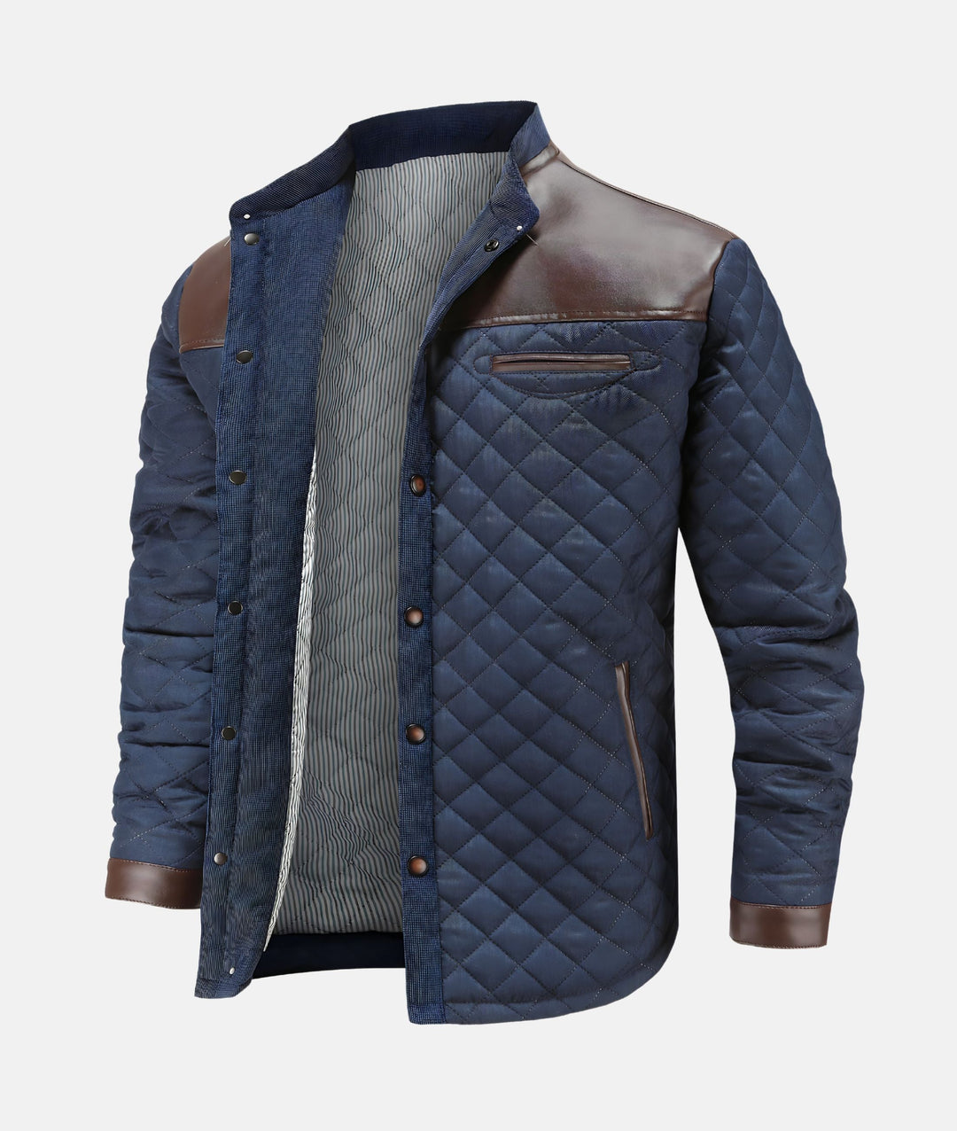 Drune | Herren Knopfleiste Steppjacke