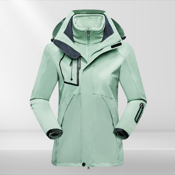 Drune | Outdoor-3-in-1-Wetterschutzjacke für Frauen