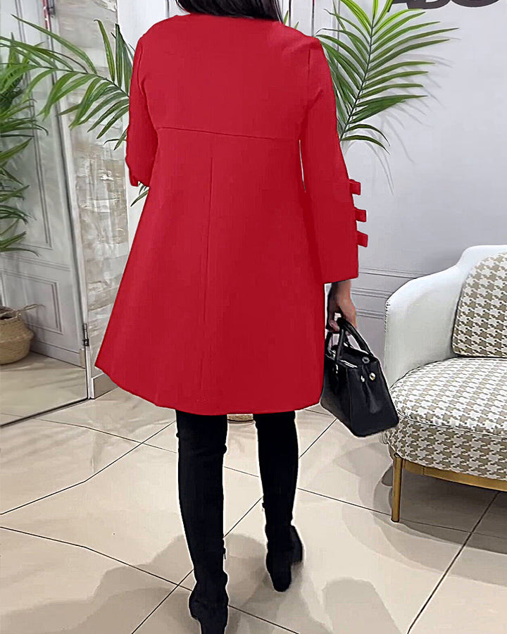 Drune | Knielanges Kleid mit Langen Ärmeln
