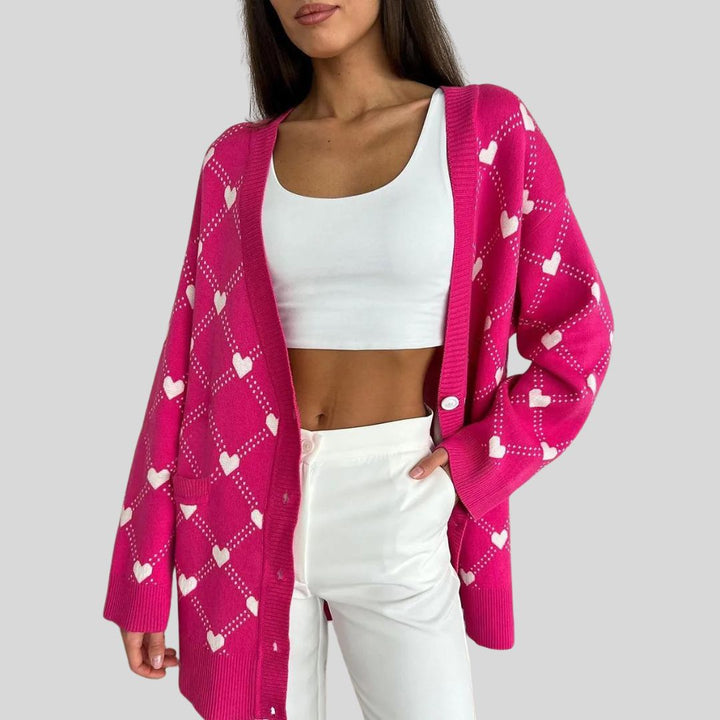 gestrickter Damen-Strickjacke