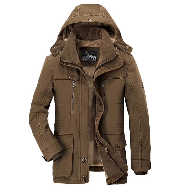 Drune | Warme, Dicke Jacke mit Kapuze für Männer