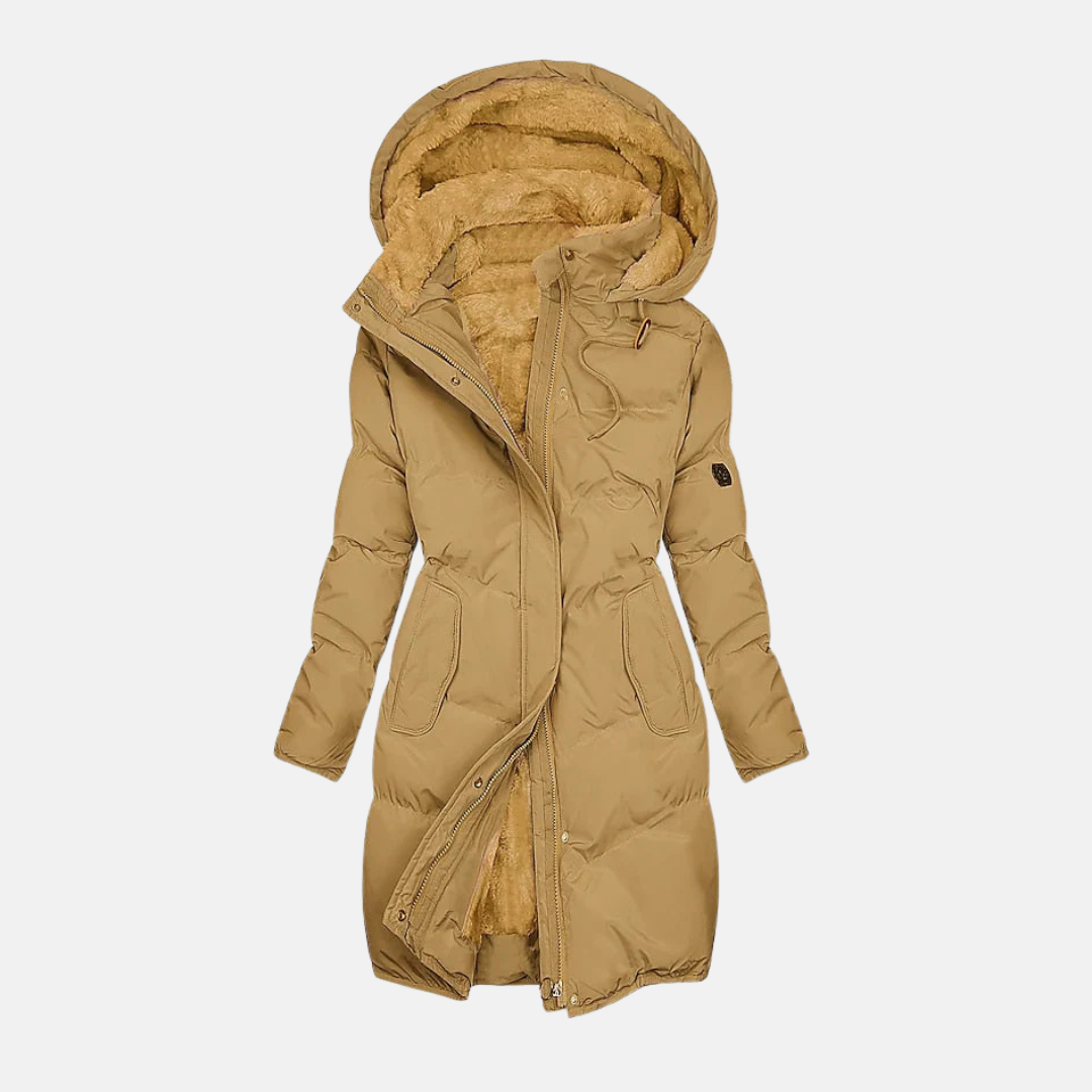 Drune | Lange Pufferjacke - Wasserabweisend - Gefüttert - Verstellbare Taille - Kapuze mit Futter