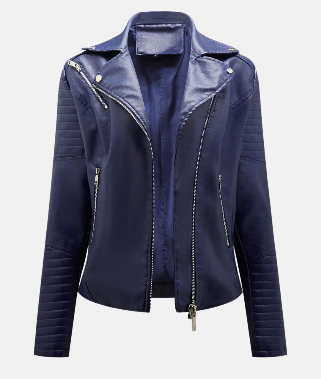 Drune | Damen Lederjacke ohne Kapuze - Stilvolle Bikerjacke
