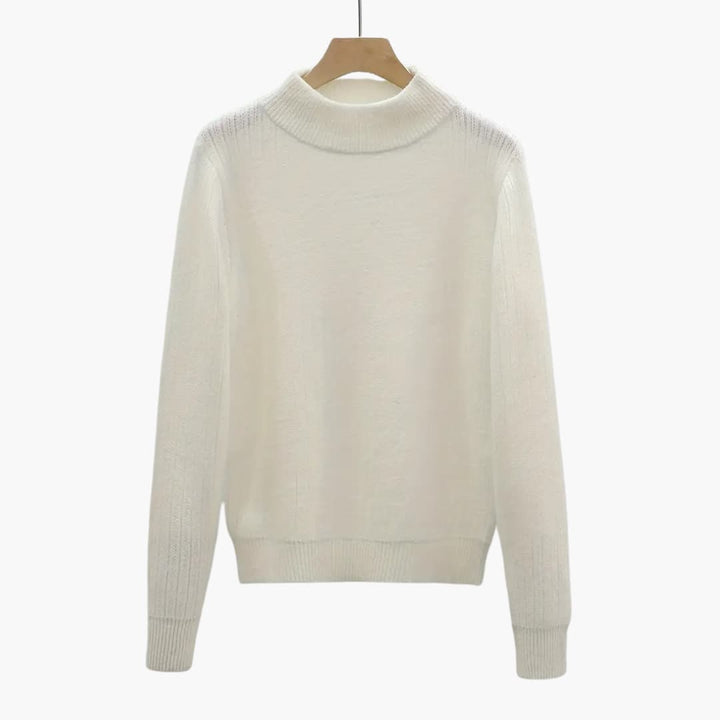 Drune | Gemütlicher Pullover mit Mokkahals für Damen