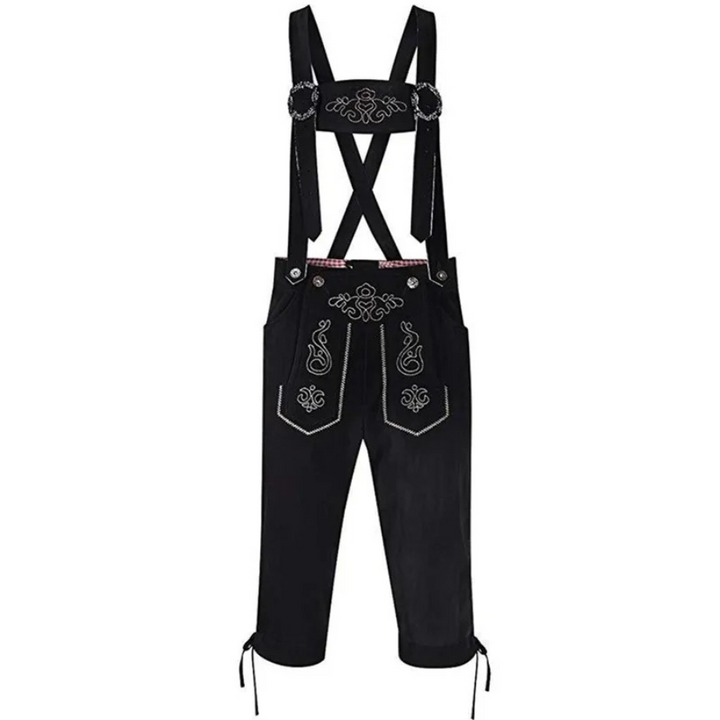 Drune | Herren Lederhosen Kniehose Mit Trägern Bayerische Festkleidung