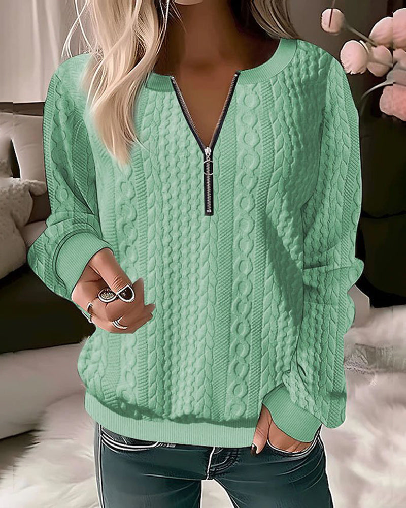 Drune | Lässiger Strick Halbzip Pullover