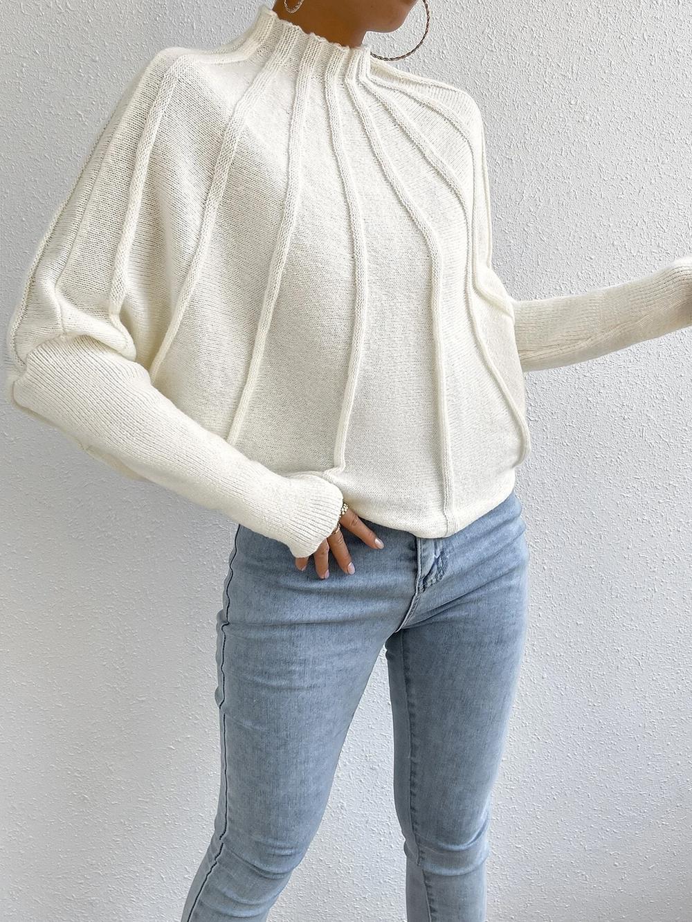 Drune | Kaschmir-Strickpullover mit Fledermausärmeln