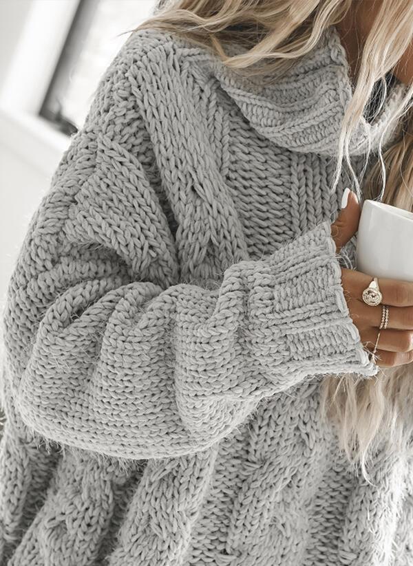 Drune | Oversized Pullover mit Hohem Kragen