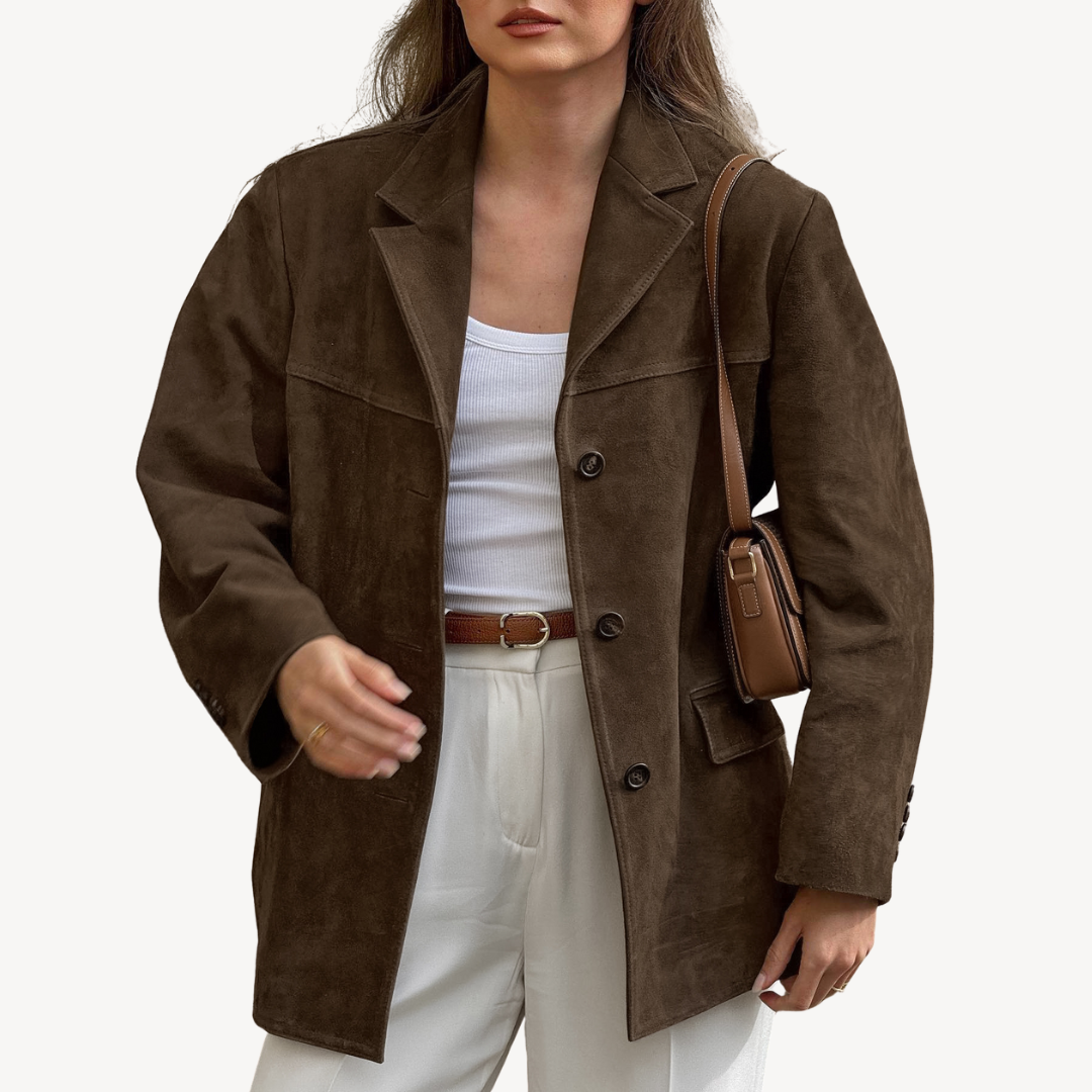 Drune | Oversized Wildleder Blazerjacke Damen